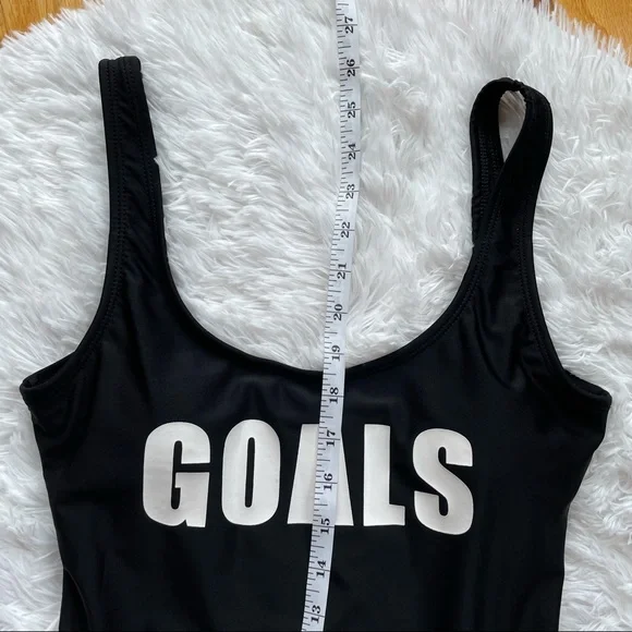 GOALS black and white one piece bathing suit new with tags - Picture 7 of 11